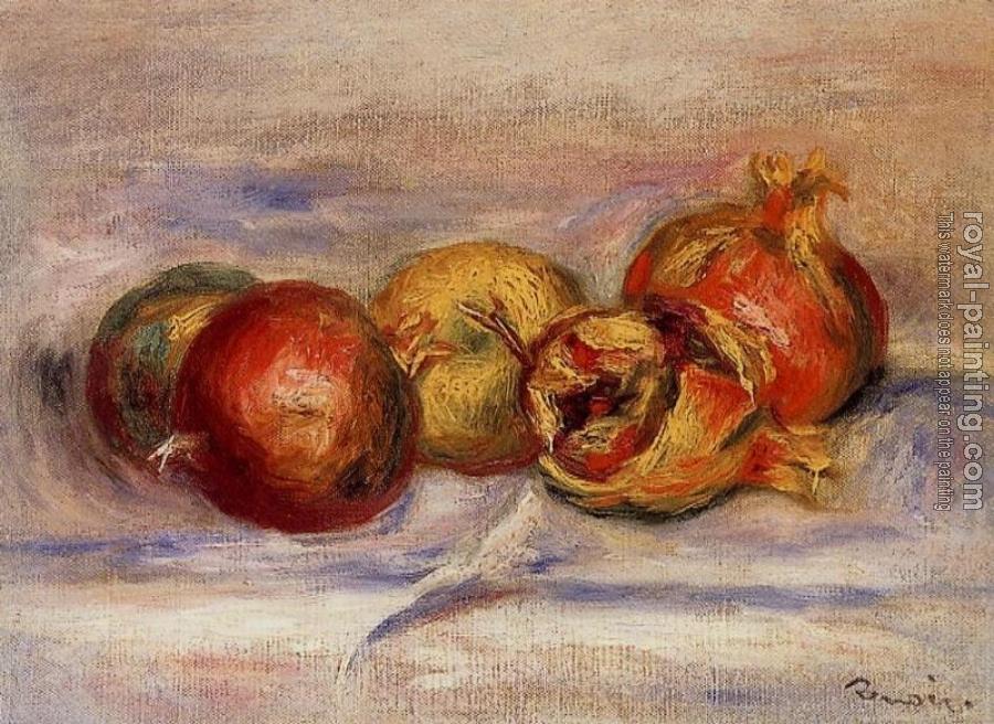 Pierre Auguste Renoir : Three Pomegranates and Two Apples